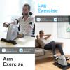 Mini Exercise Bike, AGM Under Desk Bike Pedal Exerciser Foot Cycle Arm & Leg Peddler Exerciser Machine with LCD Screen Displays (Silver) view 4