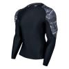 ADOREISM Men's Rash Guard Long Sleeves Splice UPF 50+ BJJ Jiu Jitsu Rash Guard Compression Swimming Shirts (Magma, M) view 1