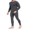 WEERTI Thermal Underwear for Men Long Johns with Fleece Lined Base Layer Men Cold Weather Top Bottom Charcoal view 1