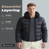 WEERTI Thermal Underwear for Men Long Johns with Fleece Lined Base Layer Men Cold Weather Top Bottom Charcoal view 4