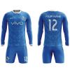 ORKY Customize Long Sleeve Soccer Jersey Men Kids Personalized Name Number Team Uniform Arrow(Blue,140cm) view 2