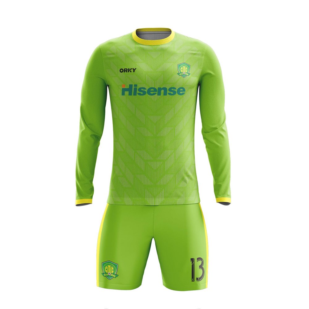 ORKY Customize Long Sleeve Soccer Jersey Men Kids Personalized Name Number Team Uniform Arrow(Green,130cm)