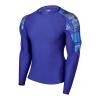ADOREISM Men's Rash Guard Long Sleeves Splice UPF 50+ BJJ Jiu Jitsu Rash Guard Compression Swimming Shirts (Tropical Style, L) view 1