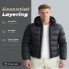 WEERTI Thermal Underwear for Men Long Johns with Fleece Lined Base Layer Men Cold Weather Top Bottom White view 4