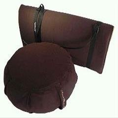 BioPlus Yoga Studio Set -Zafu-Zabuton Set with Stap - A8 Mocha