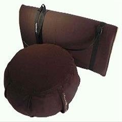 BioPlus Yoga Studio Set -Zafu-Zabuton Set with Stap - A8 Mocha