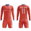ORKY Customize Long Sleeve Soccer Jersey Men Kids Personalized Name Number Team Uniform Arrow(Red,130cm) view 2
