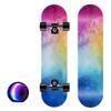 JH Professional Skateboard 31"/80cm, Beginners, Children and Above Adults, Street Style (Starry Sky-Double-Sided) Four-Wheel Flashing Double Tilt Scooter view 1