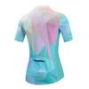 XUNQI Women's Cycling Jersey Short Sleeve Reflective with Rear Zippered Pocket Cyan Light Size S view 2
