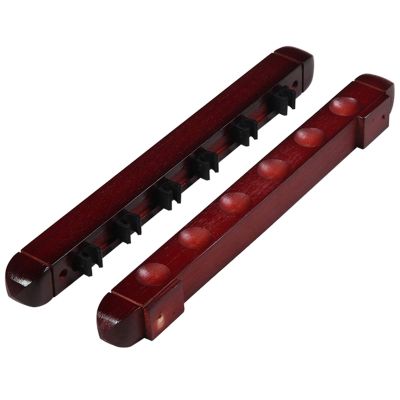 WZLL Pool Cue Rack Wall Mounted 6 Holes Billiard Cue Holder Solid Wood Easy to Install Used for Billiard Accessories (Color : B, Size : 40x3.5x3.5cm)