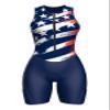 Sparx Women Triathlon Suit Tri Short Racing Cycling Swim Run (XL, US_Flag) Navy Blue view 2