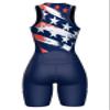 Sparx Women Triathlon Suit Tri Short Racing Cycling Swim Run (XL, US_Flag) Navy Blue view 4