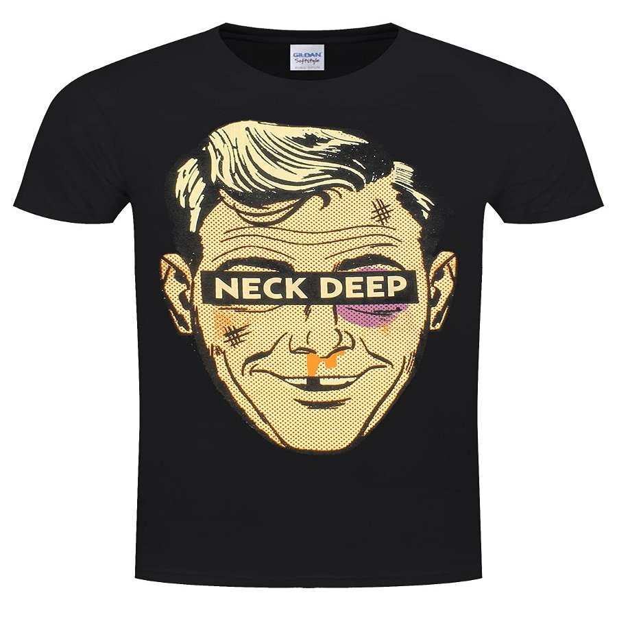 Neck Deep T Shirt Ned Band Logo Official Mens Black Size XL