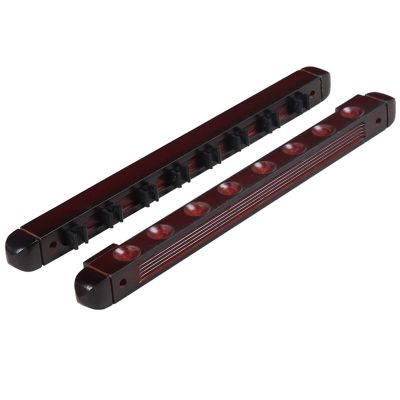 WZLL Pool Cue Rack- Wood Wall Mounted Holds Up to 8 Cues Cue Rack Billiard Supplies/Accessories Suitable for Billiard Room (Color : A, Size : 48x3.5x3.5cm)