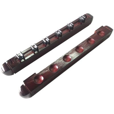 WZLL Pool Cue Rack, Wood Billiard Cue Rack Holds 6 Cues Wall Mounted Suitable for Billiard Room Club Storage Rack (Color : A, Size : 39x3.5x3.5cm)