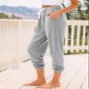 AUTOMET Womens High-Waisted Sweatpants with Pockets, Loose Lounge & Pajama Pants for Fall, Winter, Spring Yoga Travel Grey L view 3