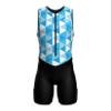 Sparx Men's Premium Triathlon Suit Padded, Quick-Dry, Compression Fit, Lightweight Tri Suit for Swim, Bike, Run Race & Training (Blue Polygon, 2XL) view 2