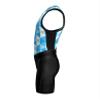 Sparx Men's Premium Triathlon Suit Padded, Quick-Dry, Compression Fit, Lightweight Tri Suit for Swim, Bike, Run Race & Training (Blue Polygon, 2XL) view 3