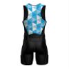 Sparx Men's Premium Triathlon Suit Padded, Quick-Dry, Compression Fit, Lightweight Tri Suit for Swim, Bike, Run Race & Training (Blue Polygon, 2XL) view 4