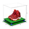 Better Display Cases Acrylic Extra Large Shoe Display Case for Basketball Shoe, Hightop, Soccer & Football Cleats with Clear Case, Dark Blue Risers and Turf Base 18 x 14 x 12 (A014/V60) view 3