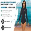 MWTA Wetsuit Women Shorty 2.0mm Neoprene Front Zipper for UV Protection Surfing Diving Snorkeling Kayaking BLK Size 4 view 4