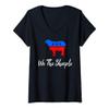 Womens We The Sheeple Funny Political V-Neck T-Shirt view 1
