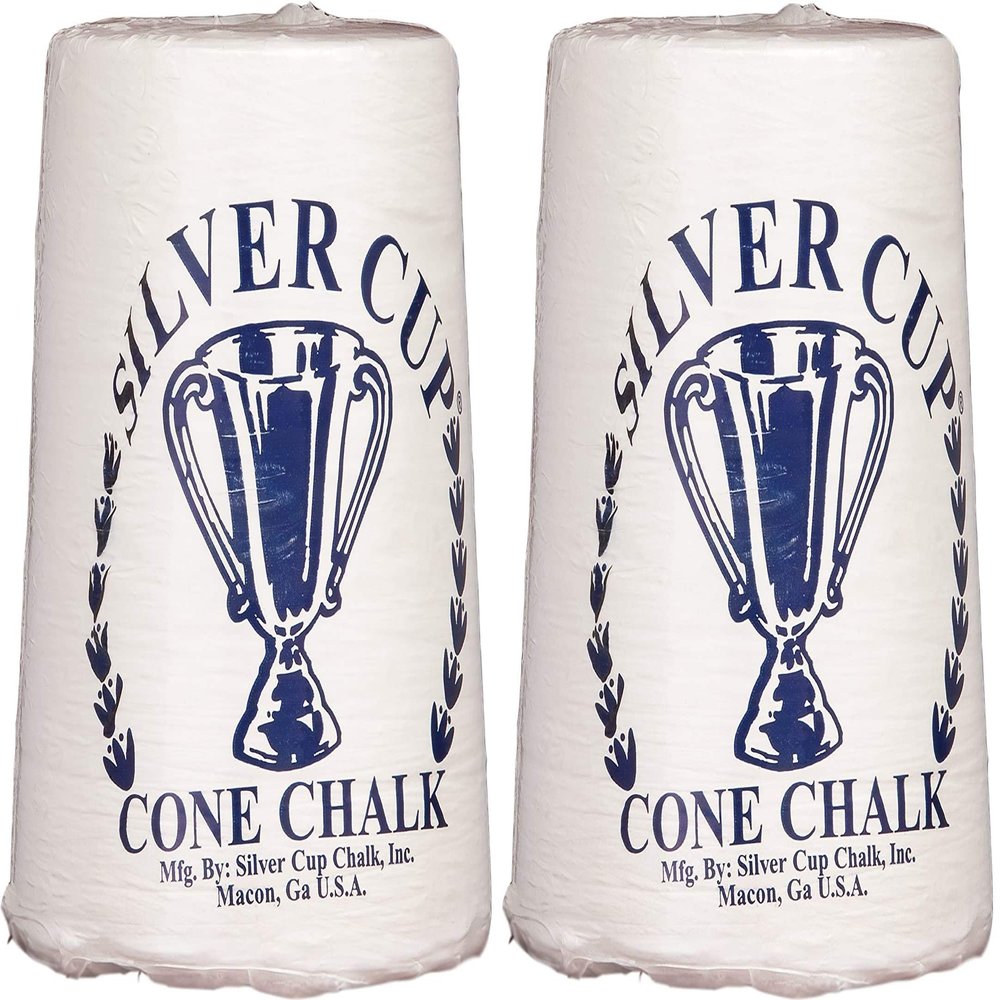 Silver Cup Billiard/Pool Cone Chalk 2 Pack