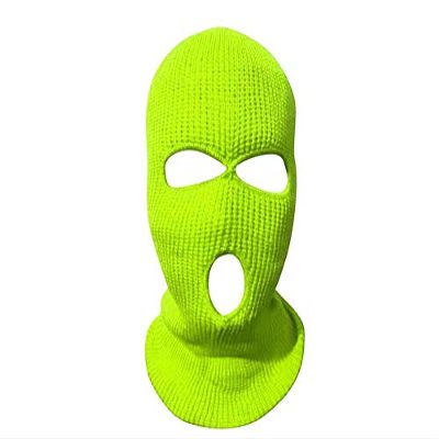 Mrlahat 3 Hole Ski Mask Face Neck Gaiter Beanie Balaclava Outdoor Sport Warm Full Face OSFM (Neon Yellow)