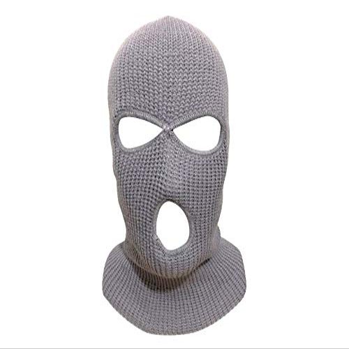 Mrlahat 3 Hole Ski Mask Face Neck Gaiter Beanie Balaclava Outdoor Sport Warm Full Face OSFM (Grey)