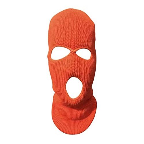 Mrlahat 3 Hole Ski Mask Face Neck Gaiter Beanie Balaclava Outdoor Sport Warm Full Face OSFM (Neon Orange)