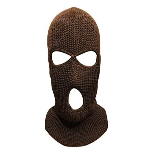 Mrlahat 3 Hole Ski Mask Face Neck Gaiter Beanie Balaclava Outdoor Sport Warm Full Face OSFM (Brown)