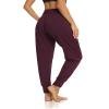 DIBAOLONG Womens Yoga Sweatpants Comfy Lounge Pajama Pants Loose Harem Workout Joggers Pants with Pockets Plum 2XL view 4