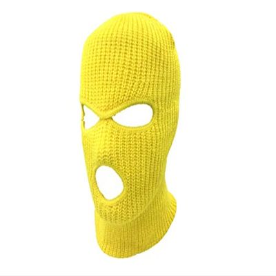 Mrlahat 3 Hole Ski Mask Face Neck Gaiter Beanie Balaclava Outdoor Sport Warm Full Face OSFM (Yellow)
