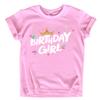 Birthday Girl Shirt Crown 1st First 2nd Two 3rd 4th 5th Toddler Birthday Outfit (Pink, 7 Years) view 1
