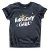 Birthday Girl Shirt Crown 1st First 2nd Two 3rd 4th 5th Toddler Birthday Outfit (Charcoal Black, 6 Years) view 1