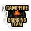 Campers - Campfire Drinking Team Camping Outdoors Funny Gift Decorations - 4x3 Vinyl Stickers, Laptop Decal, Water Bottle Sticker (Set of 3)