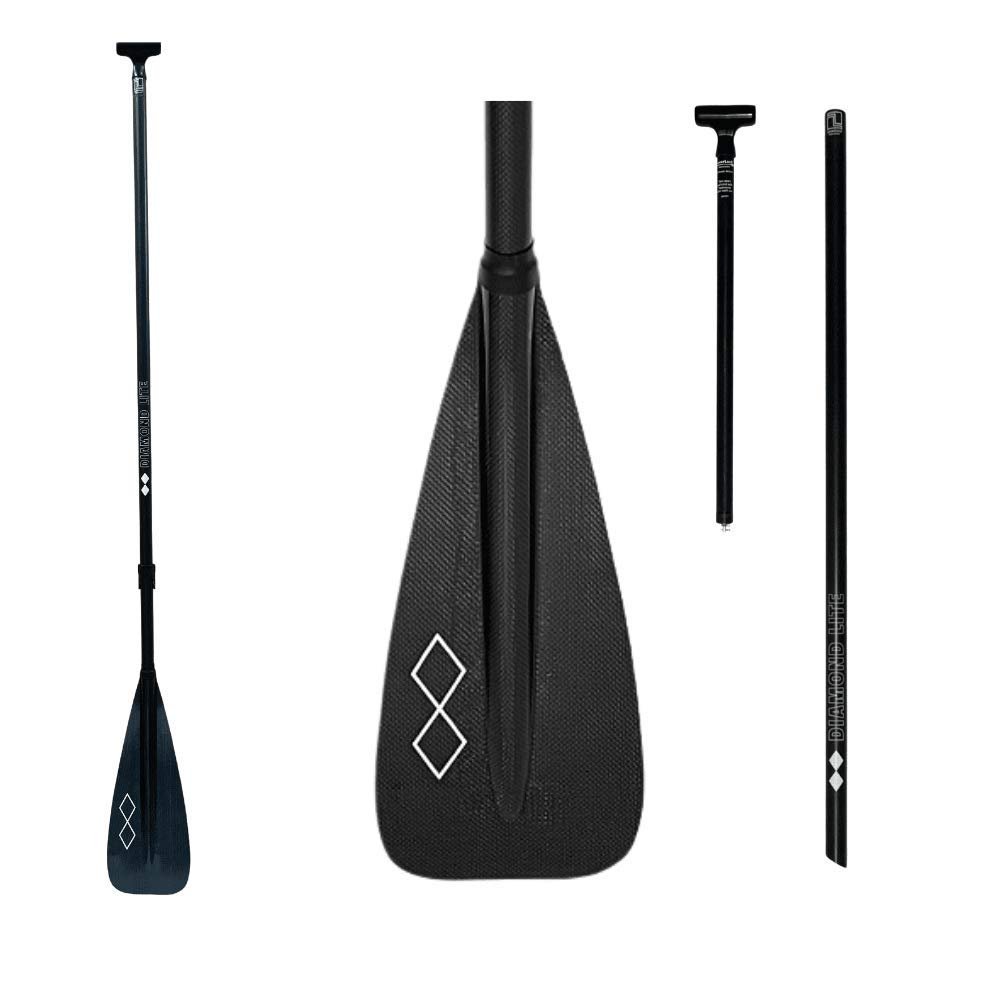 Diamond Lite Equipment Leverlock Adjustable Stand Up Paddle 3-Piece 3K Carbon