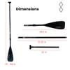 Diamond Lite Equipment Leverlock Adjustable Stand Up Paddle 3-Piece 3K Carbon view 4