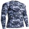 ADOREISM Men's Splice Compression Long Sleeve Rash Guard Surf Swim Shirt UV Sun Protection UPF 50+ (Pixel Light, S) view 2