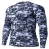 ADOREISM Men's Splice Compression Long Sleeve Rash Guard Surf Swim Shirt UV Sun Protection UPF 50+ (Pixel Light, 2XL) view 1