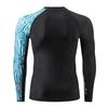 ADOREISM Men's Rash Guard Long Sleeves UPF 50+ Sun Protection Compression Swim Shirts for Men (Zigzag, XL) view 4