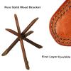 BaiTTang Folding Triangle Stool - Selected First Layer Cowhide + Pure Solid Wood Bracket + Mute Foot Sticker, Handmade Outdoor Hiking Camping Hunting Fishing Chair Tri-Leg Stool (Size : 4-Leg) view 4