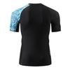 ADOREISM Men's Rash Guard Short Sleeve Quick-Dry UPF 50+ Sun Protection Compression Swim Shirts for Men (Zigzag, L) view 4