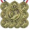 10 Pack Track Gold Medals Trophy Award with Neck Ribbons WAMG-976 view 1