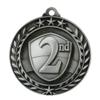 10 Pack 2nd Place Silver Medals Trophy Award with Neck Ribbons WAMG-992 view 2