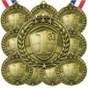 10 Pack 1st Place Gold Medals Trophy Award with Neck Ribbons WAMG-991 view 1