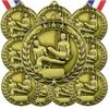 10 Pack Male Gymnastics Gold Medals Trophy Award with Neck Ribbons WAMG-929 view 1