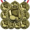 10 Pack Hockey Gold Medals Trophy Award with Neck Ribbons WAMG-931 view 1