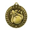 10 Pack Bowling Gold Medals Trophy Award with Neck Ribbons WAMG-906 view 2