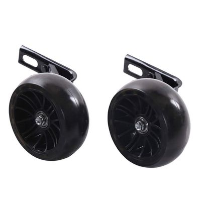 FUFU Bicycle Training Flashing Wheels, Children's Bicycle Stabilizer Support Wheels 12 14 16 18 20 Inches (Color : Black, Size : 14in)